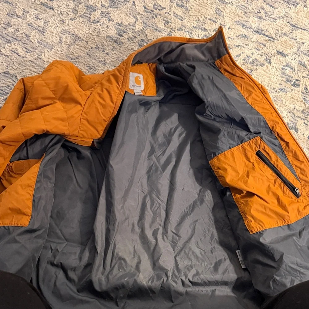 Carhartt Men's Burnt Orange Puffer Jacket - Picture 4 of 4